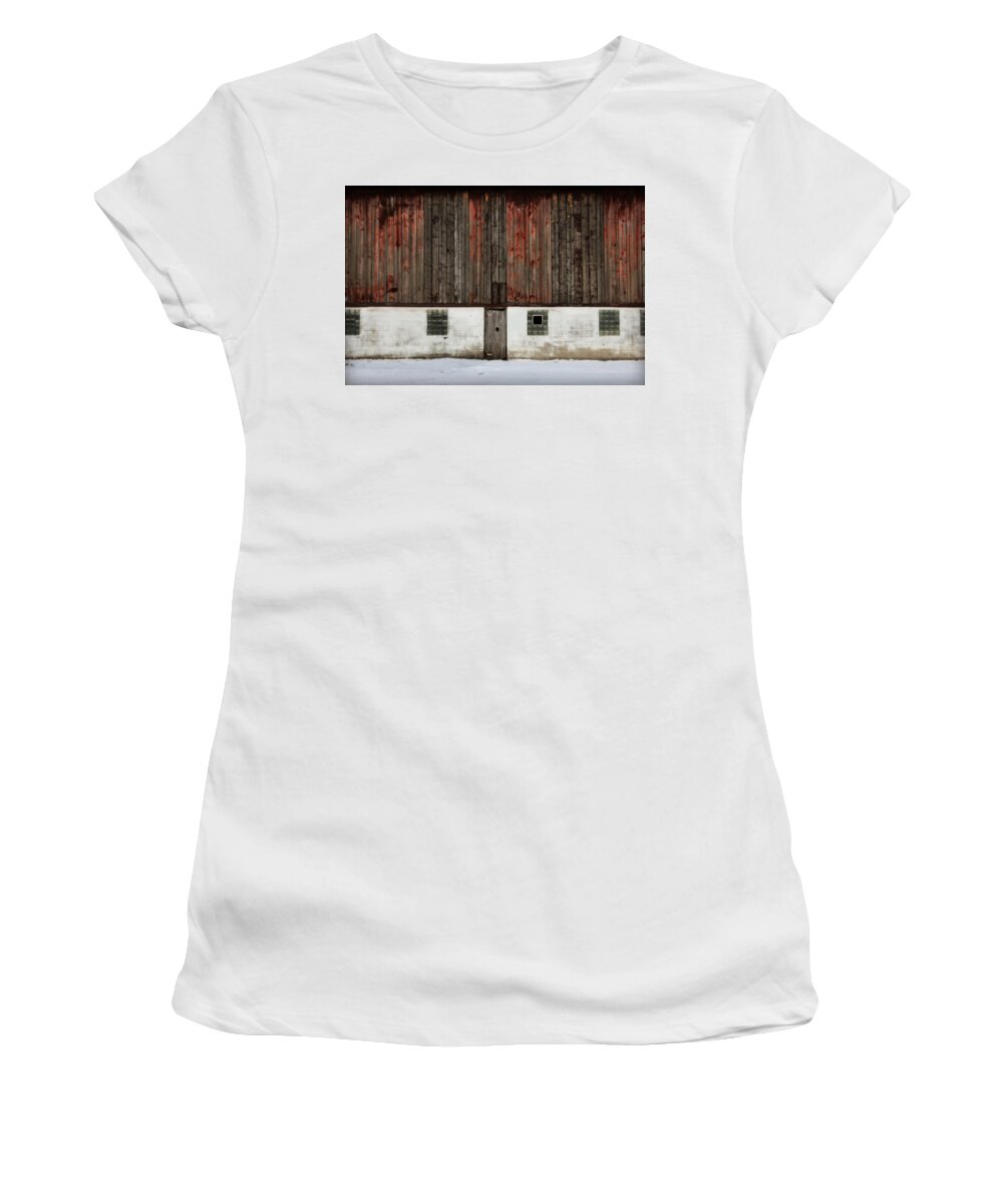 Barn Women's T-Shirt featuring the photograph Broad Side of A Barn by Julie Hamilton