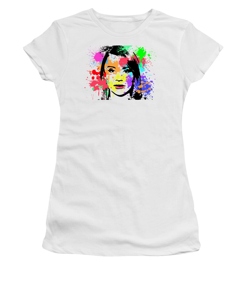 Bryce Dallas Howard Women's T-Shirt featuring the digital art Bryce Dallas Howard Pop Art by Ricky Barnard