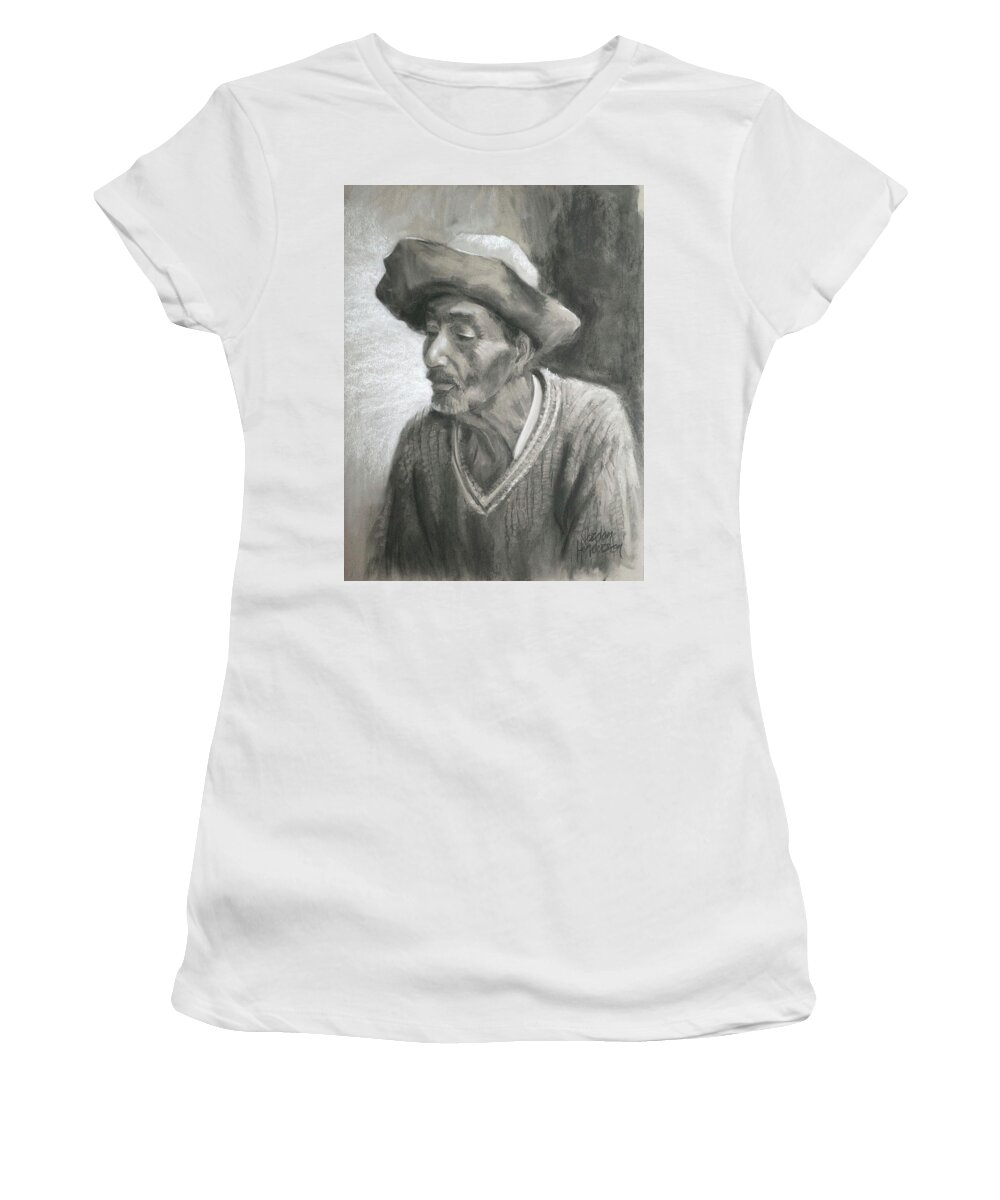 Man Women's T-Shirt featuring the drawing Campesino by Jordan Henderson