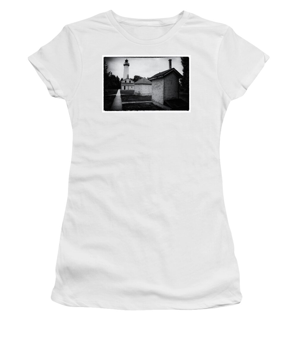 Cana Island Lighthouse Women's T-Shirt featuring the photograph Cana Island Retro by Janice Adomeit