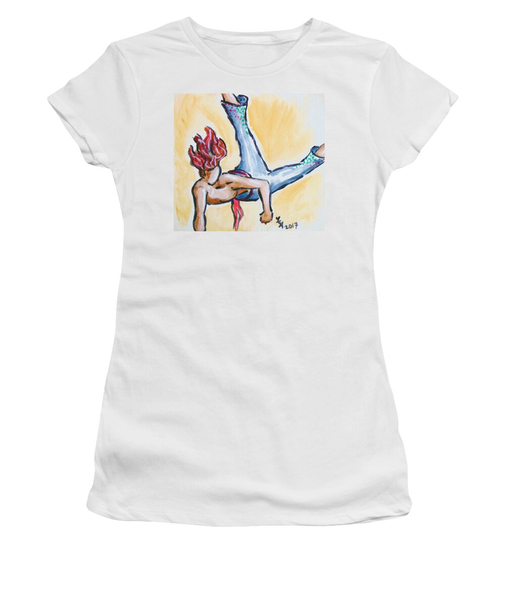 Women's T-Shirt featuring the painting Canta by Loretta Nash