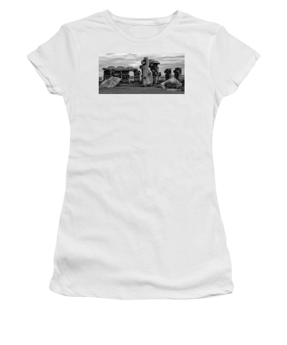 Carhenge Women's T-Shirt featuring the photograph Carhenge Nebraska 17 by Bob Christopher