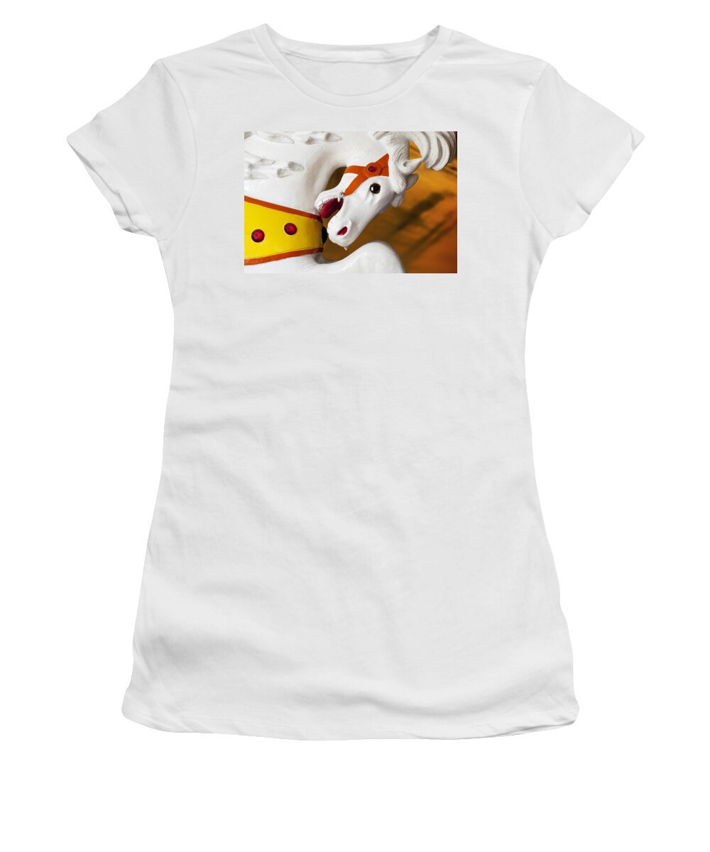 Carousel Women's T-Shirt featuring the photograph Carousel Horse 1 by Kelley King