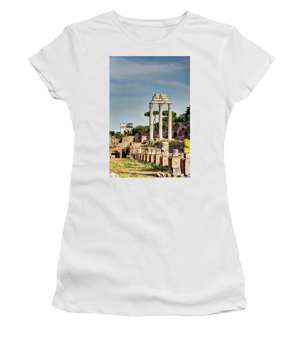 Forum Women's T-Shirt featuring the photograph Castor Pollux and Titus by Weston Westmoreland