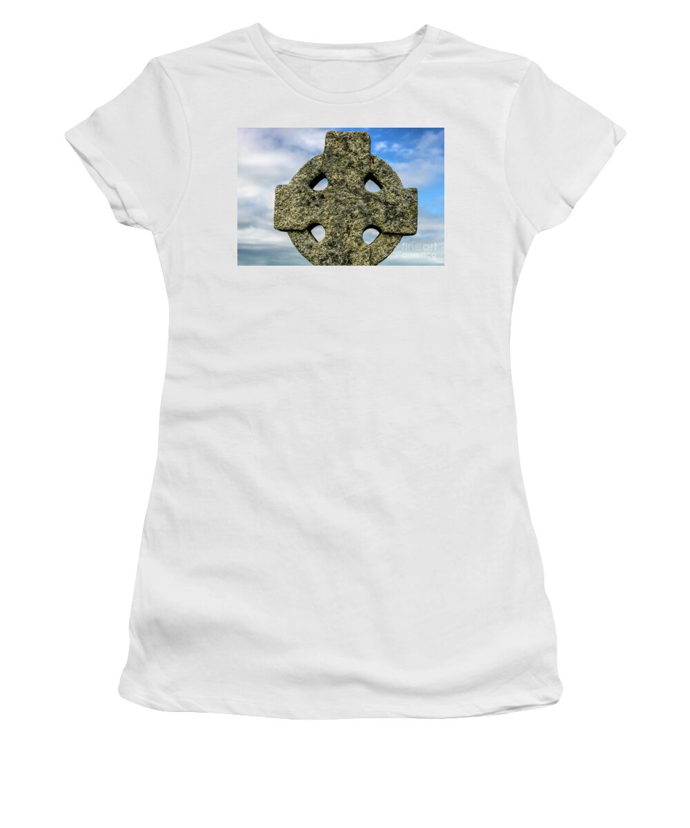 Monument Women's T-Shirt featuring the photograph Celtic Cross of Hill of Tara by Elvis Vaughn