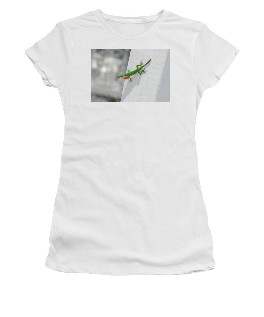 Chameleon Women's T-Shirt featuring the photograph Chameleon by Robert Meanor