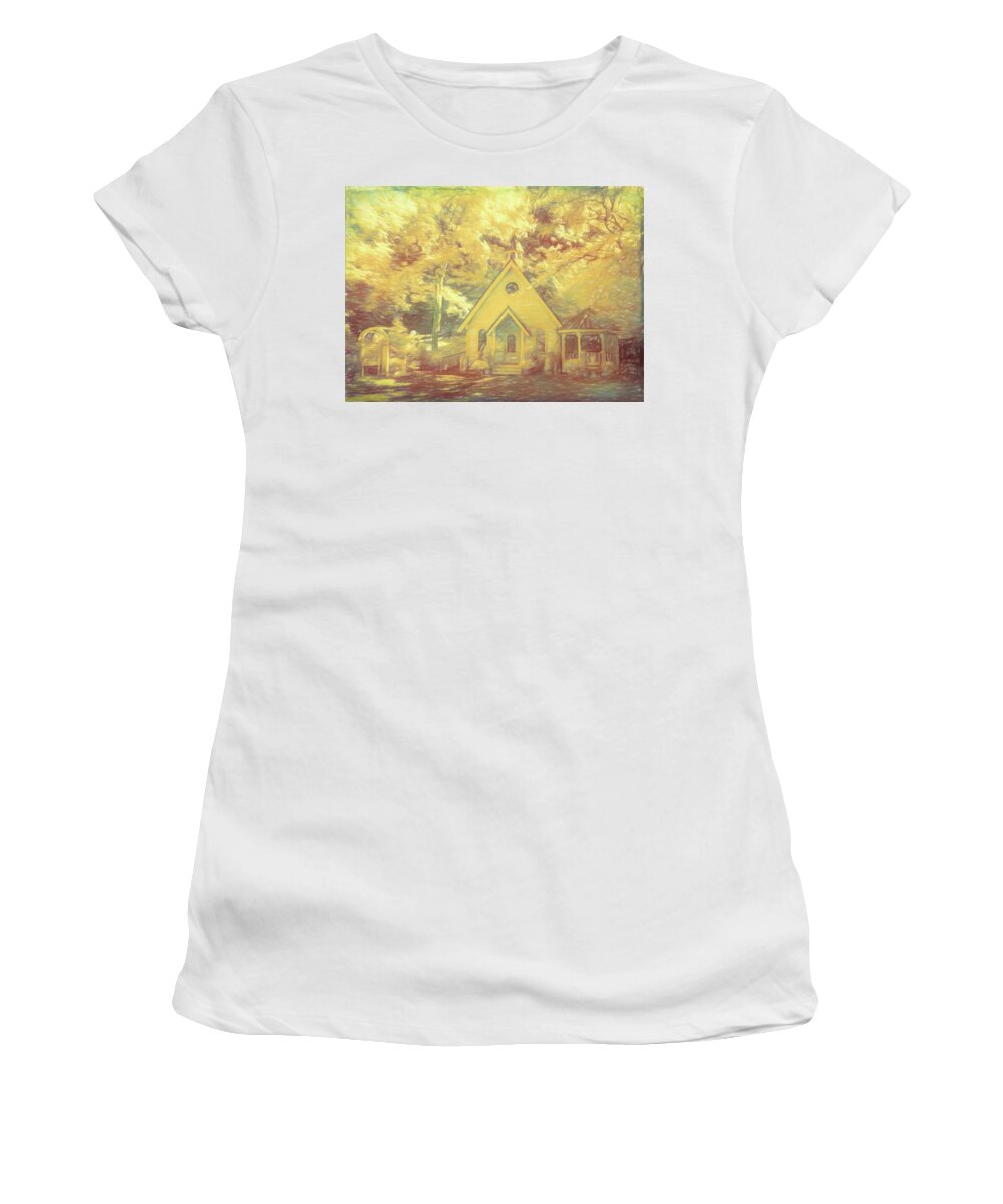 Chapel Women's T-Shirt featuring the digital art Chapel of Love by Jim Cook