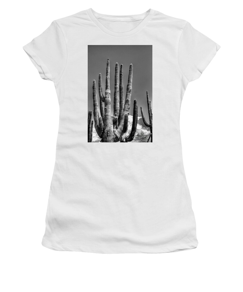 Black And White Women's T-Shirt featuring the digital art Chapparral by Dan Stone