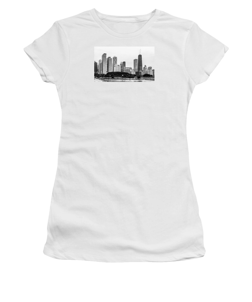 Chicago Women's T-Shirt featuring the photograph Chicago Skyline Architecture by Julie Palencia