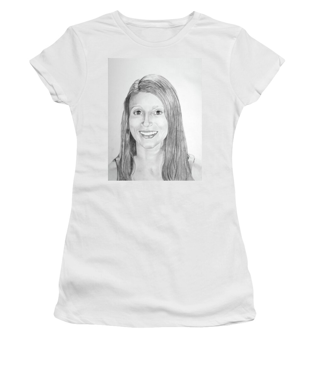 Girl Women's T-Shirt featuring the drawing Christina by Mayhem Mediums