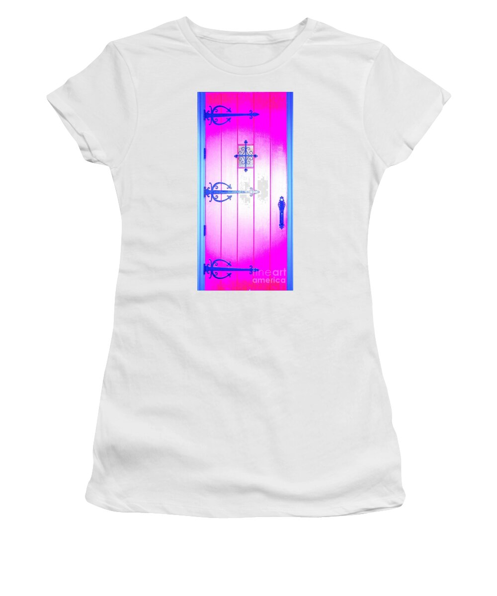 Church Women's T-Shirt featuring the photograph Church Door by Merle Grenz