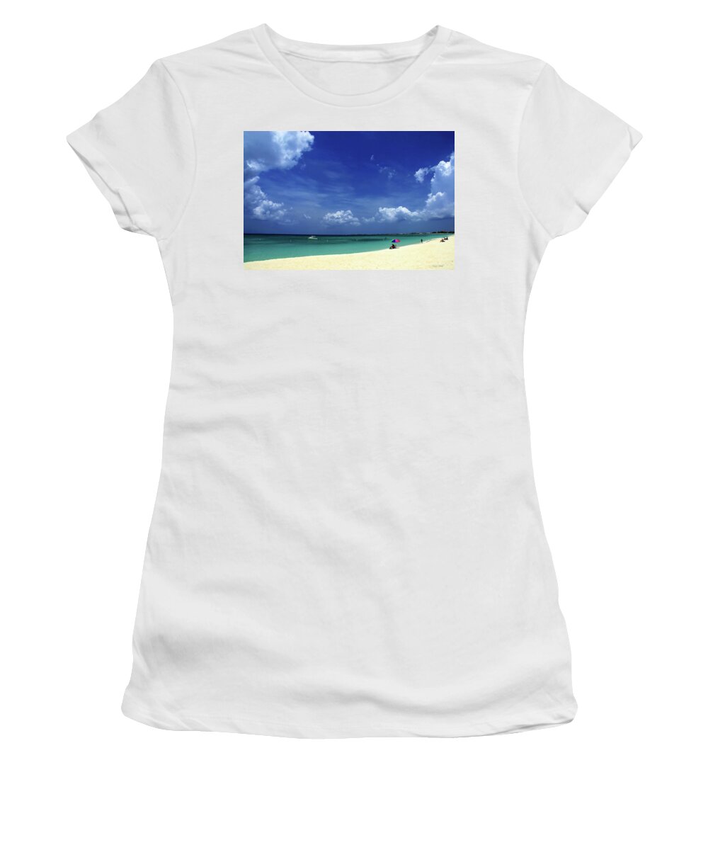 Grand Women's T-Shirt featuring the photograph Circle of Clouds on Grand Cayman by Marie Hicks