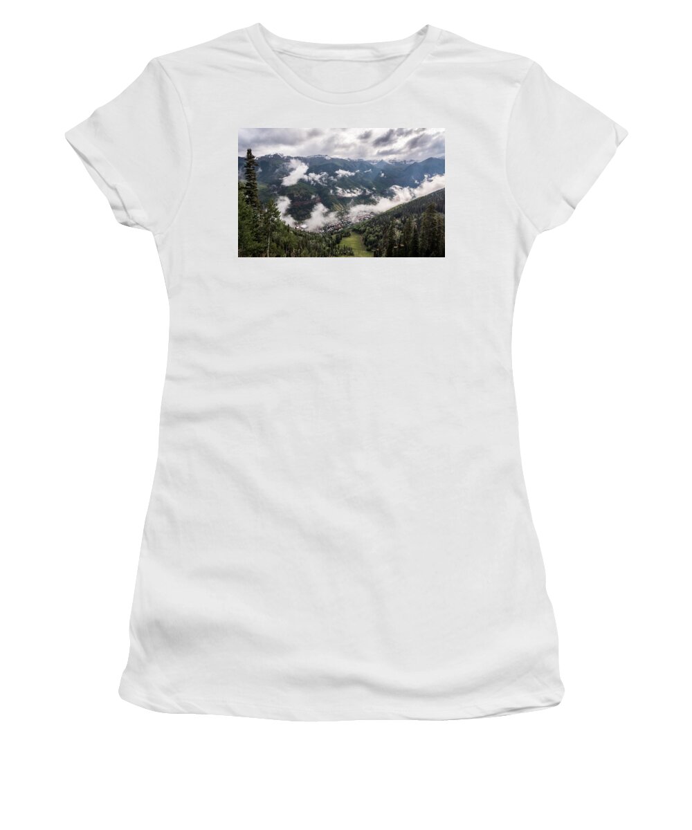 Mountains Women's T-Shirt featuring the photograph City of Telluride by Jaime Mercado
