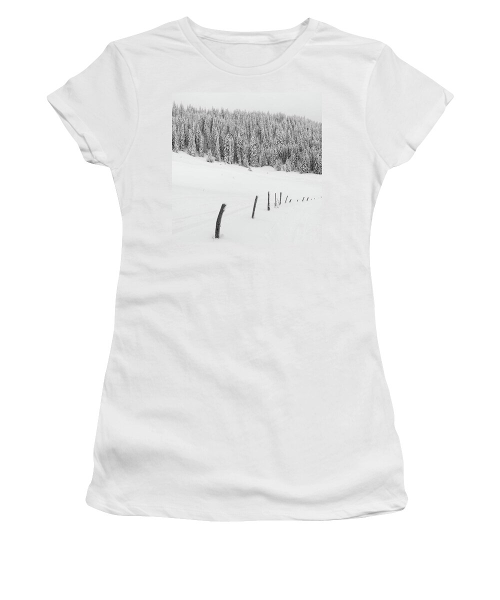  Women's T-Shirt featuring the photograph Cold But Beautiful by Aleck Cartwright