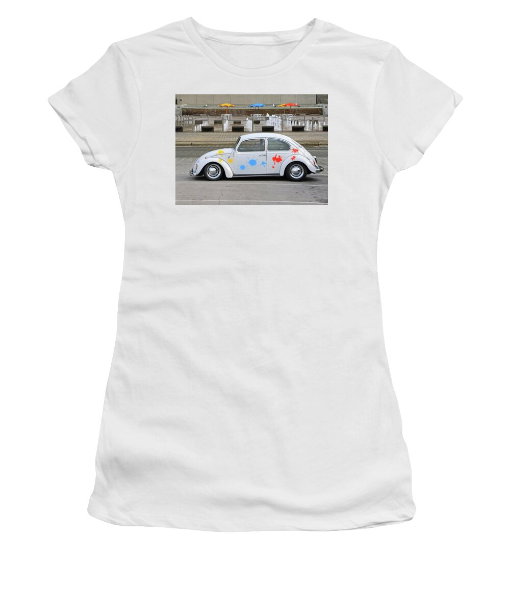 Vw Women's T-Shirt featuring the photograph Color Bug by Christopher McKenzie