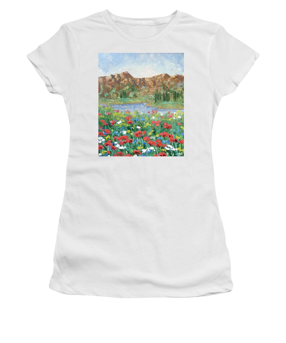Provence Women's T-Shirt featuring the painting Colorado by Frederic Payet