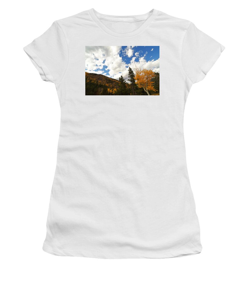 Colorado Rockies National Park Fall Foliage Aspen Women's T-Shirt by Toby  McGuire - Toby McGuire - Artist Website