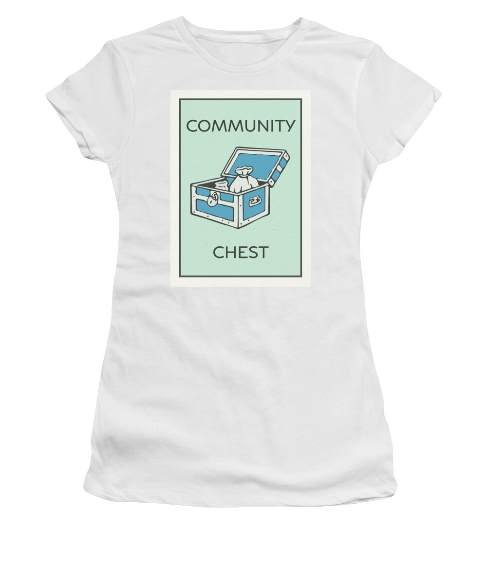 Community Chest Vintage Monopoly Board Game Theme Card Women's T