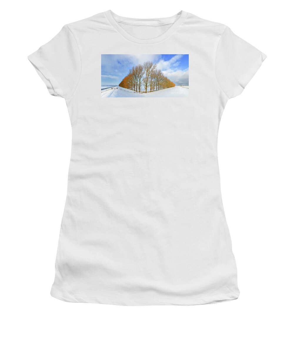 Netherlands Women's T-Shirt featuring the photograph Composition with Trees by Henk Meijer Photography