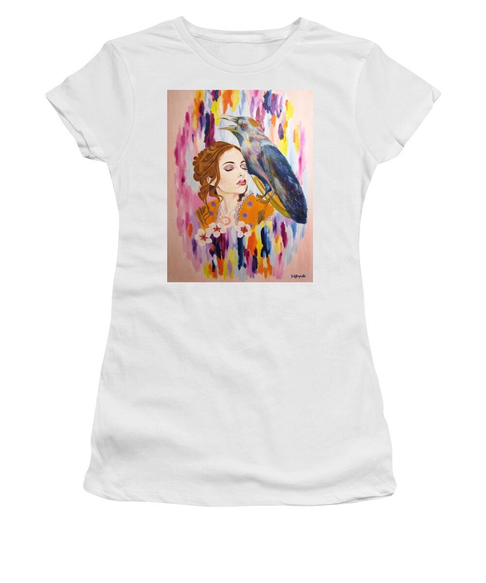 Oil On Canvas Women's T-Shirt featuring the painting Earth Magic by Yvonne Payne