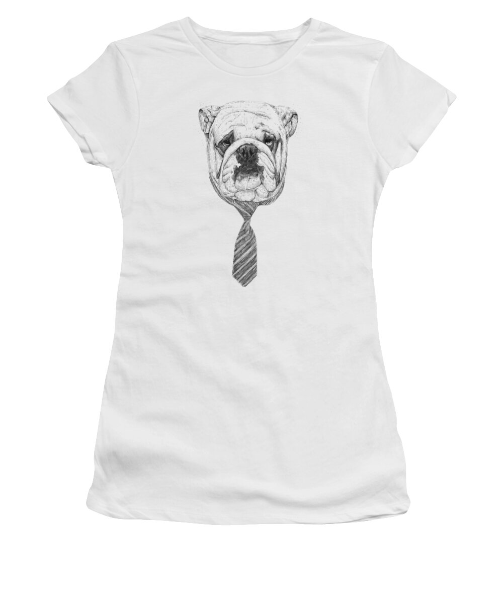 Dog Women's T-Shirt featuring the drawing Cooldog by Balazs Solti