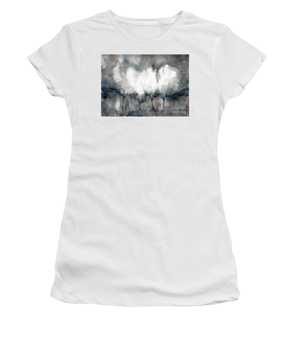 #creativemother Women's T-Shirt featuring the painting CottonTrees by Francelle Theriot