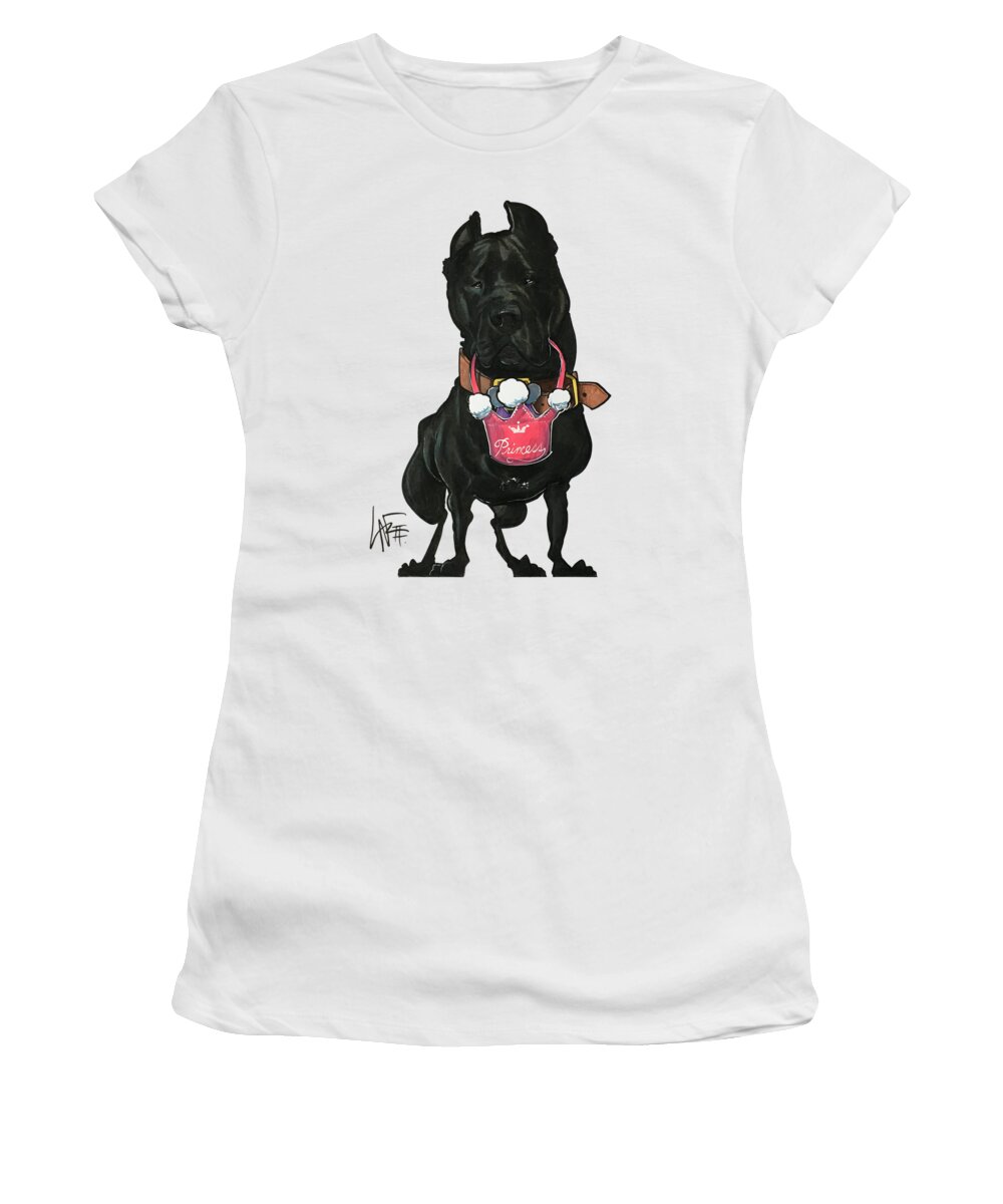 Damm Women's T-Shirt featuring the drawing Damm 3593 by Canine Caricatures By John LaFree