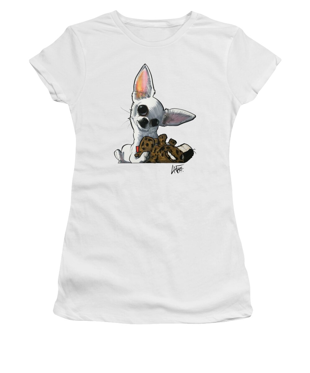 Demorrow Women's T-Shirt featuring the drawing Demorrow 3977 by Canine Caricatures By John LaFree