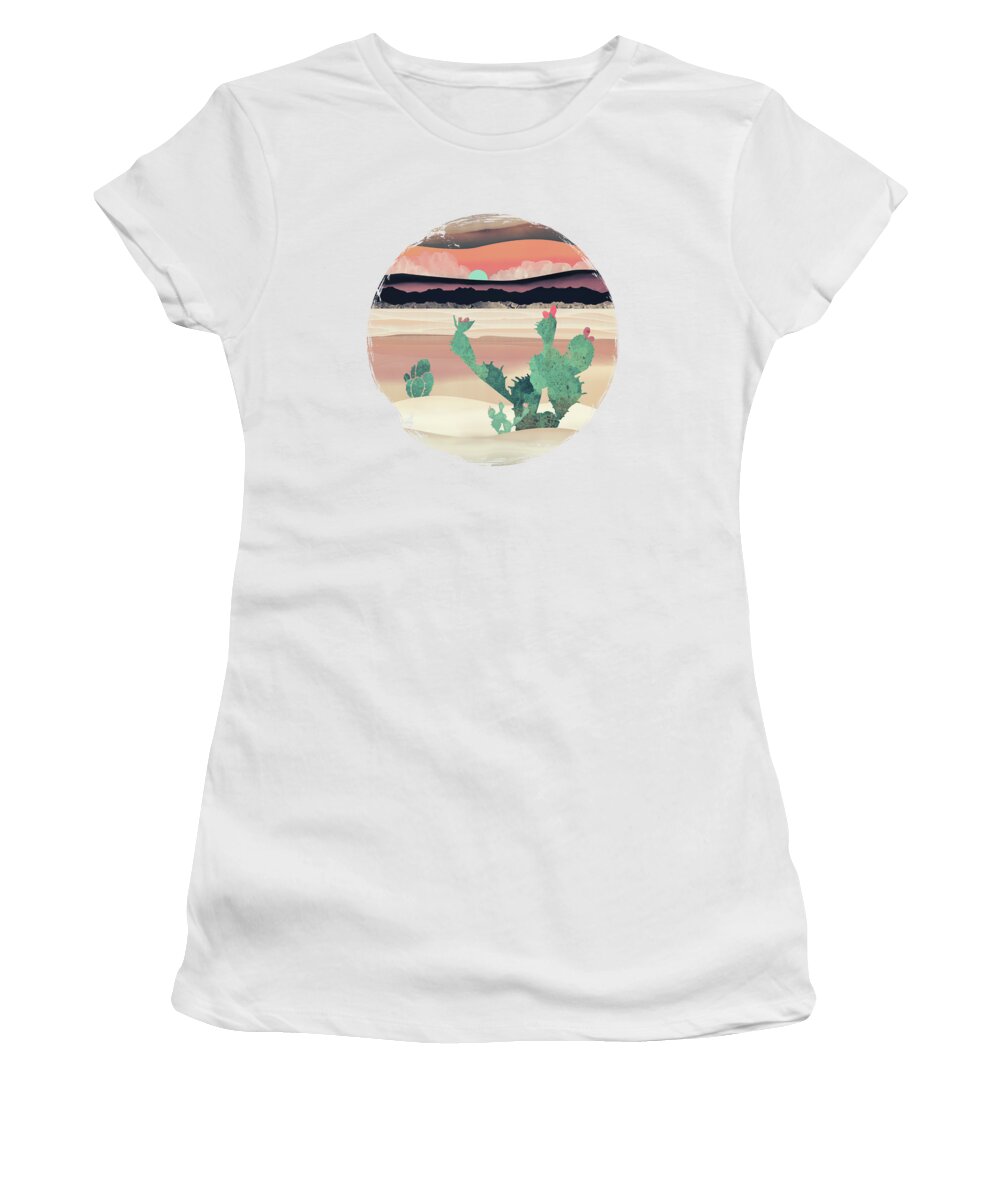Desert Women's T-Shirt featuring the digital art Desert Dawn by Spacefrog Designs