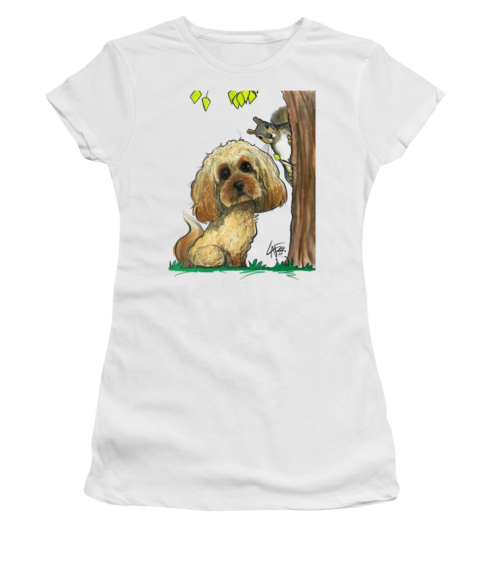 Diamond Women's T-Shirt featuring the drawing Diamond 18-1007 by Canine Caricatures By John LaFree