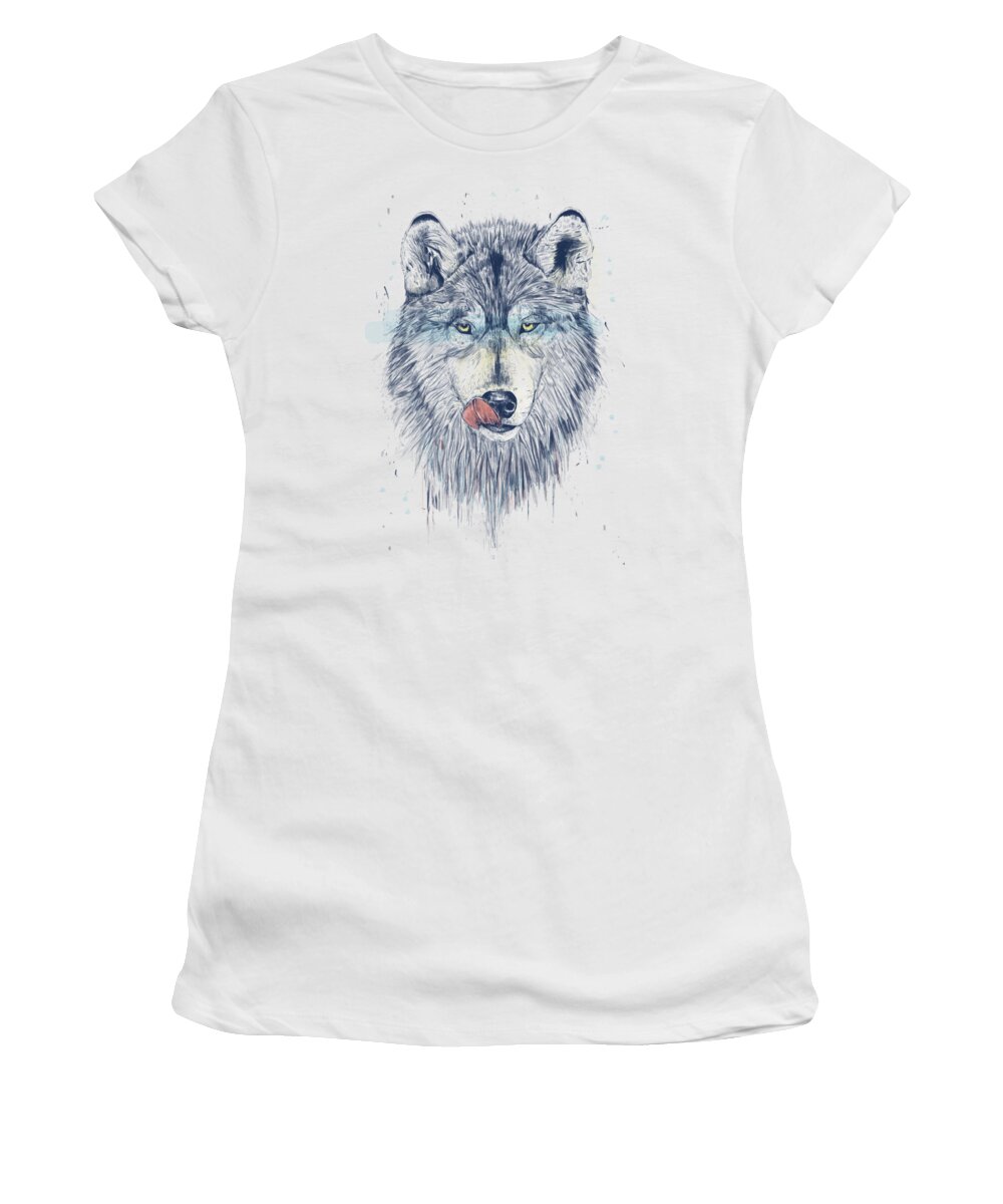 Animal Women's T-Shirt featuring the drawing Dinner time by Balazs Solti