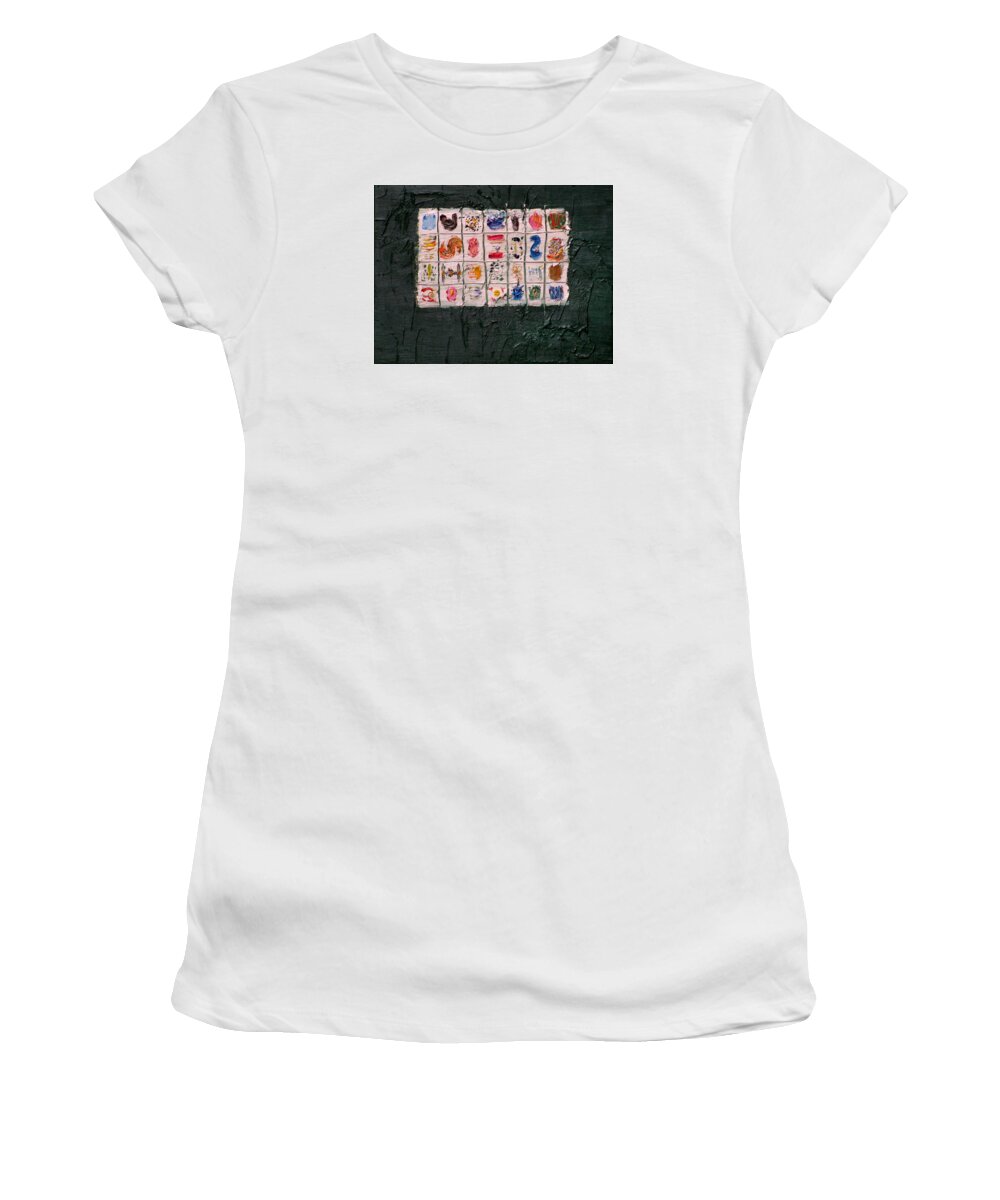 Abstract Women's T-Shirt featuring the painting Display 4 by Fabrizio Cassetta