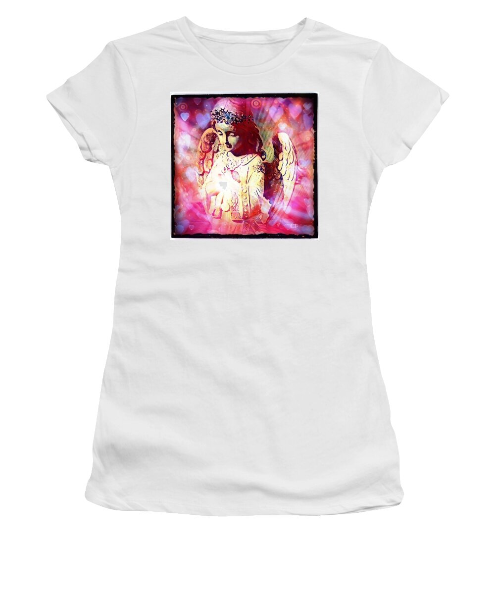 Angelic Women's T-Shirt featuring the digital art Divine Love by Christine Paris
