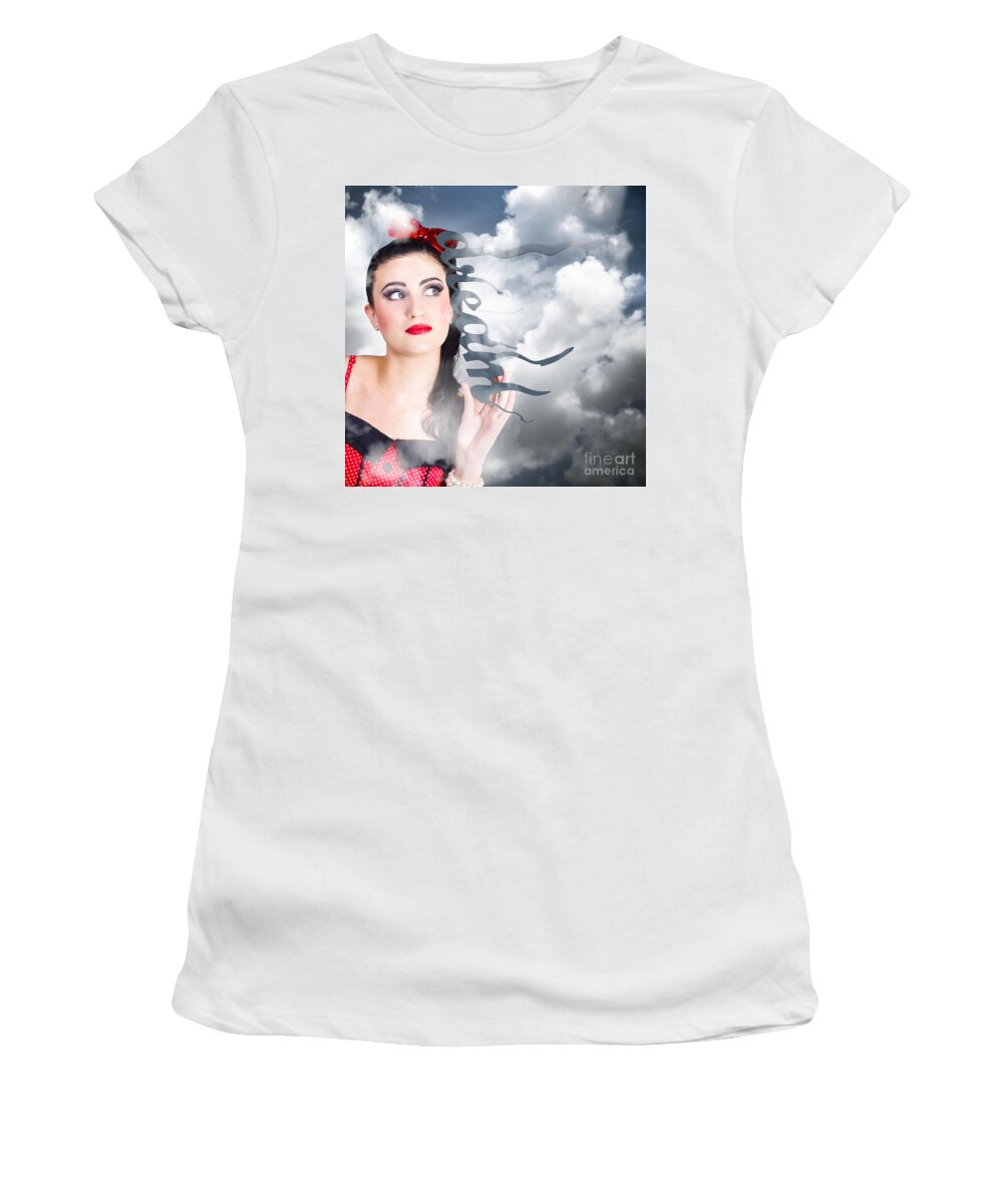 Dream Women's T-Shirt featuring the photograph Dream to make believe. Growth of imagination by Jorgo Photography