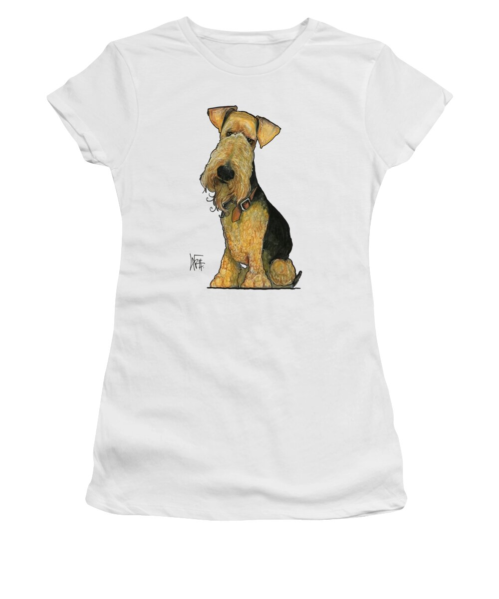 Canine Caricature Women's T-Shirt featuring the drawing Dubell-Smith 3813 by Canine Caricatures By John LaFree