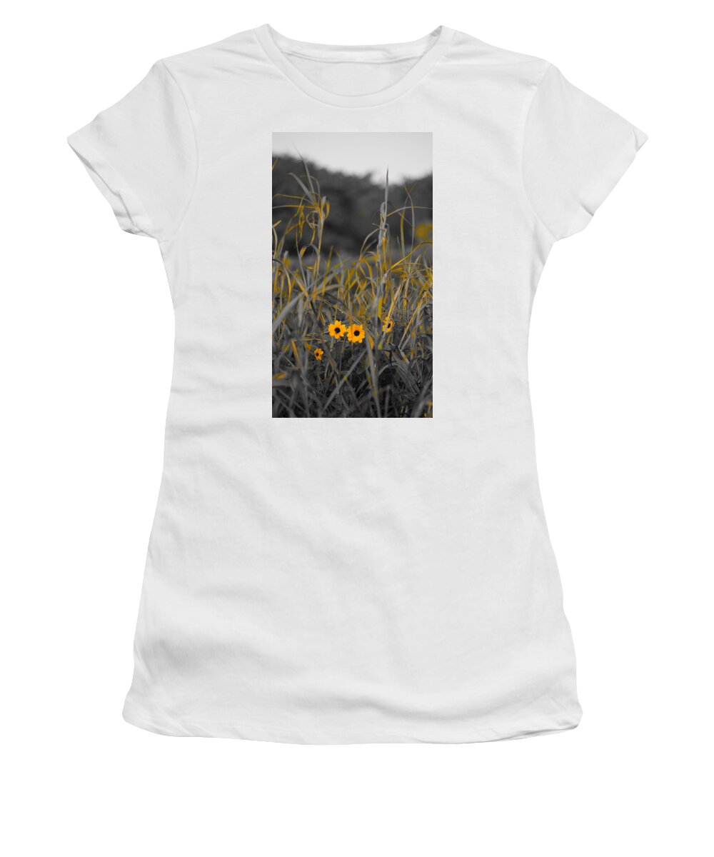 Florida Women's T-Shirt featuring the photograph Dune Grass Daisies Delray Beach Florida by Lawrence S Richardson Jr