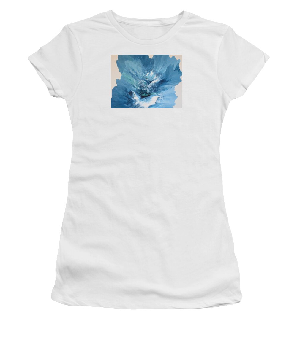 Abstract Women's T-Shirt featuring the painting Effusion by Soraya Silvestri