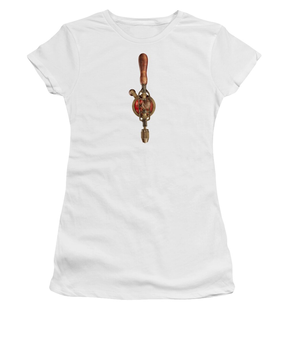 Antique Women's T-Shirt featuring the photograph Egg Beater Hand Drill by YoPedro