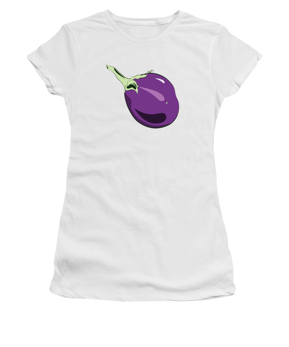 Eggplant Women's T-Shirt featuring the digital art Eggplant by MM Anderson
