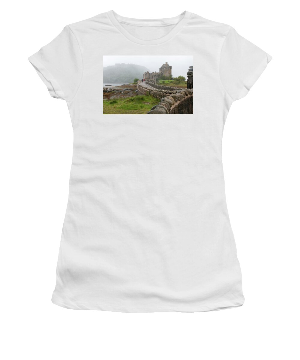 Castles Women's T-Shirt featuring the photograph Eilean Donan Castle in the Highlands of Scotland by Michalakis Ppalis