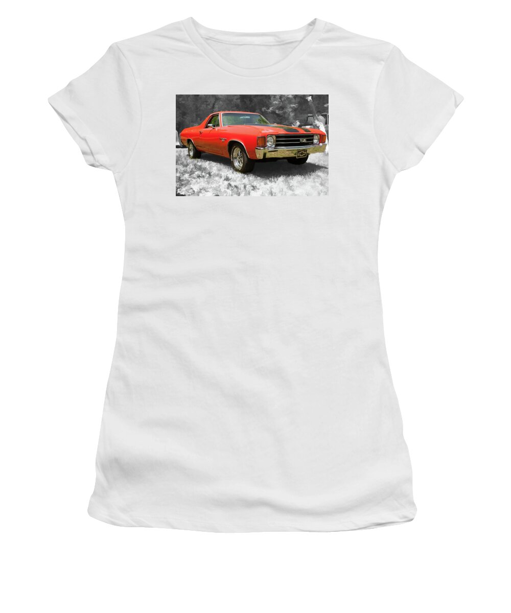  Women's T-Shirt featuring the photograph El Camino 1 by Kristia Adams