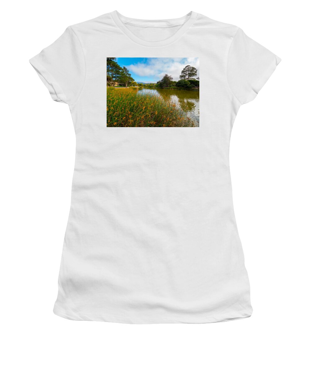 Lake El Estero Women's T-Shirt featuring the photograph El Estero by Derek Dean