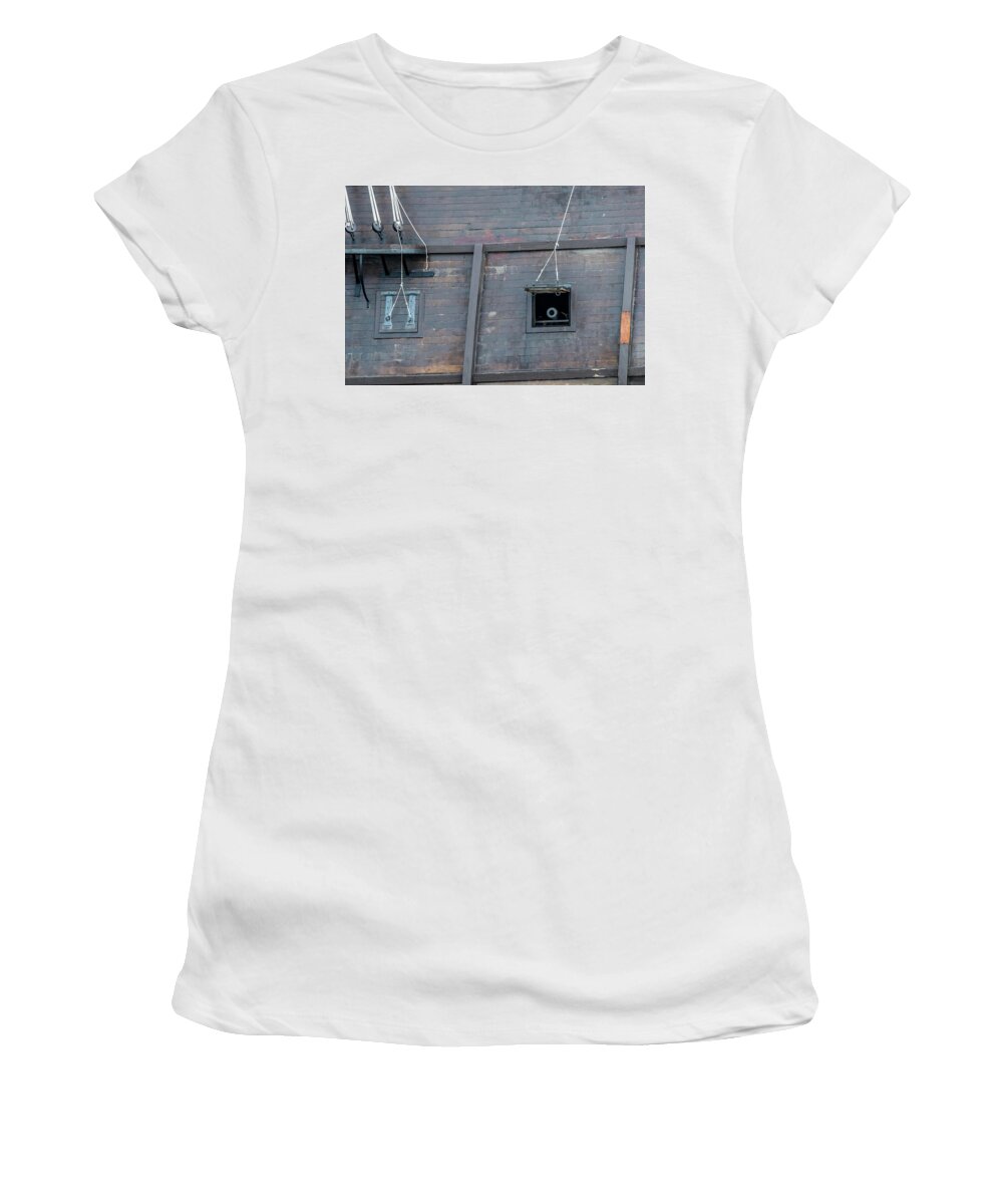 El Galeon Andulacia Women's T-Shirt featuring the photograph El Galeon Cannon by Paul Freidlund