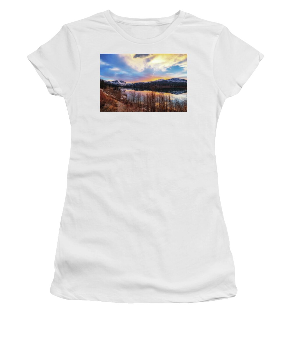 Eastern Sierra Women's T-Shirt featuring the photograph Elevated by Tassanee Angiolillo