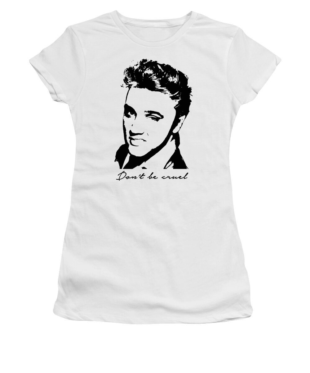 Dont Be Cruel Women's T-Shirt featuring the digital art Elvis Don't Be Cruel Pop Art by Filip Schpindel