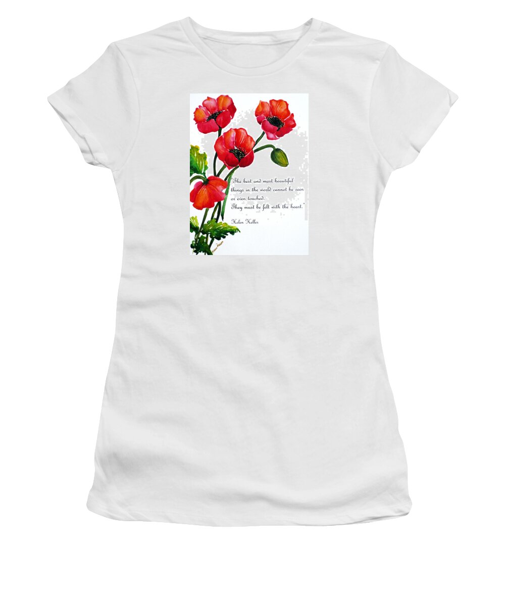 English Poppy Poem Women S T Shirt For Sale By Karin Dawn Kelshall Best