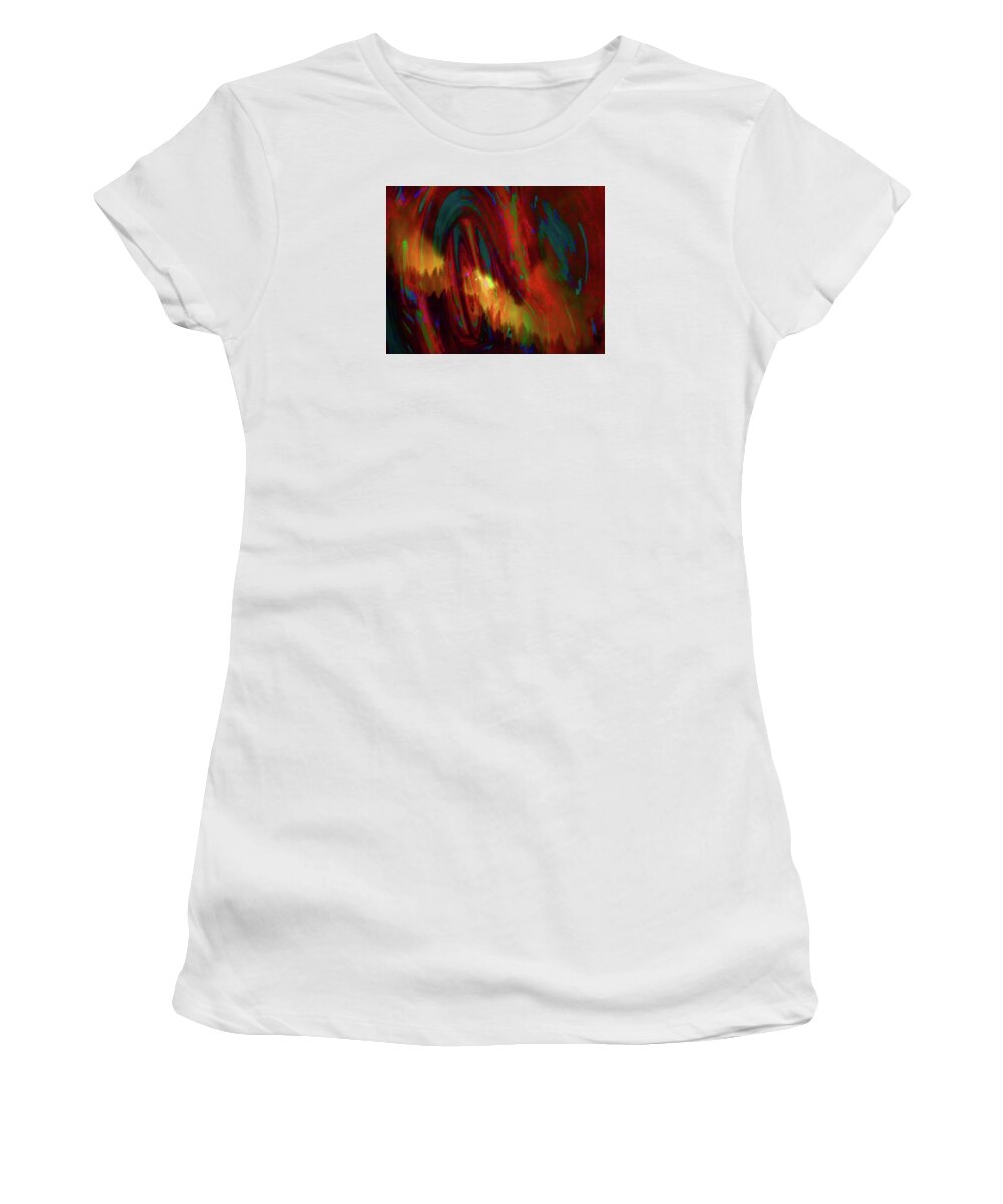 Epic Journey Into The Unknown Abstract Women's T-Shirt featuring the digital art Epic Journey Into The Unknown Abstract by Mike Breau