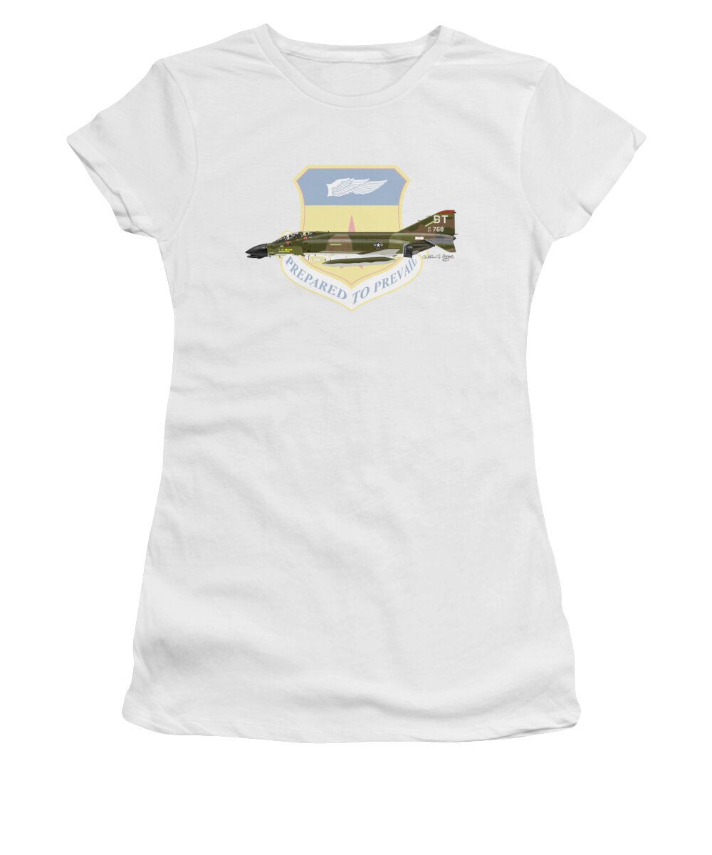 F-4d Women's T-Shirt featuring the digital art F-4D Phantom Bitburg by Arthur Eggers