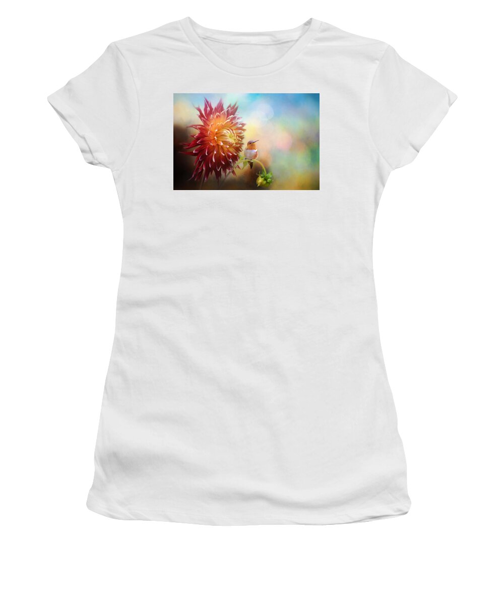 Fall Women's T-Shirt featuring the photograph Fall Beauty in the Garden by Lynn Bauer