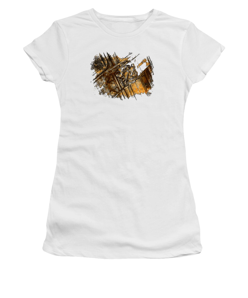 Architecture Women's T-Shirt featuring the photograph Fear Earthy 3 Dimensional by DiDesigns Graphics